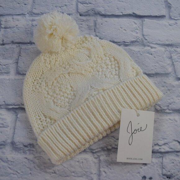 NWT Joie Macia Beanie Ribbed Pom Hat Wool Blend Unisex main image 6
